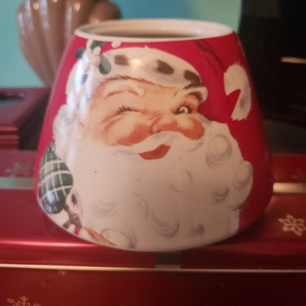 Santa jar candle topper